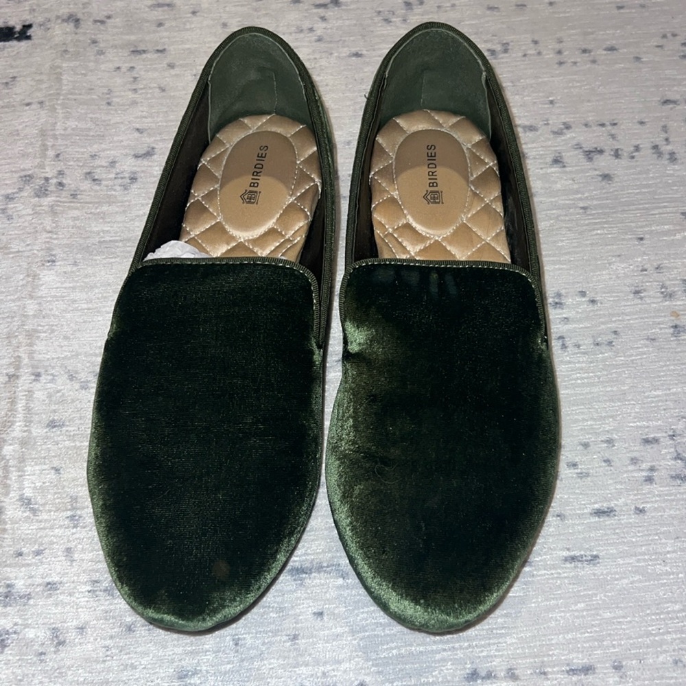 Birdies The Starling Olive loafers size 7.5